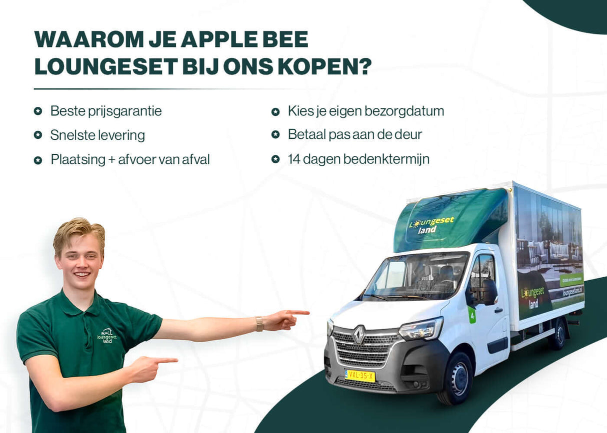 Apple Bee Olive Loungeset Coastal nr.2 - 3 delig