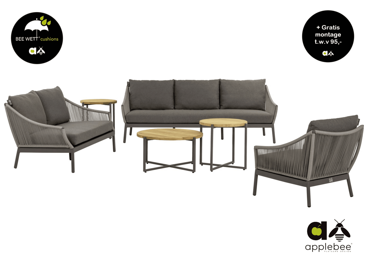 Vooraanzicht AppleBee Bijou Loungeset 6-delig