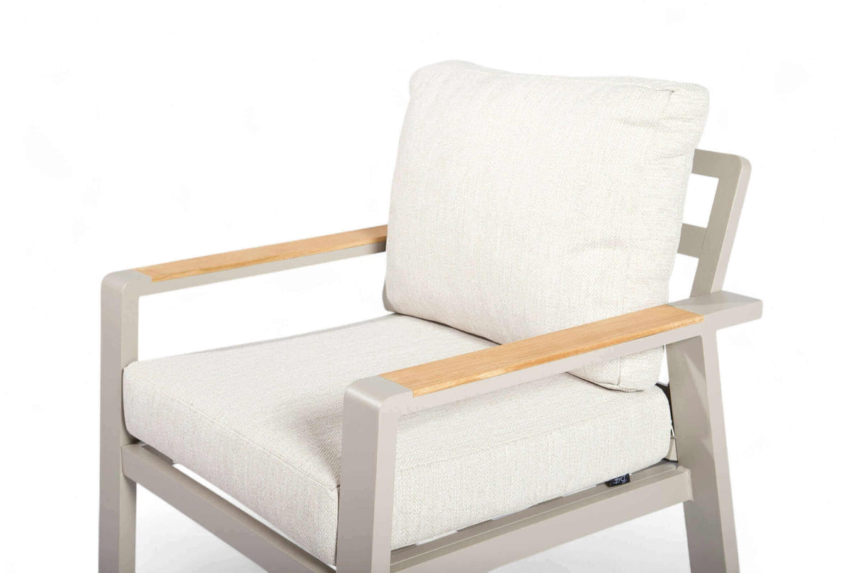 Aluminium Bank Loungeset - Taupe - Belito Birmingham - 3 - delig