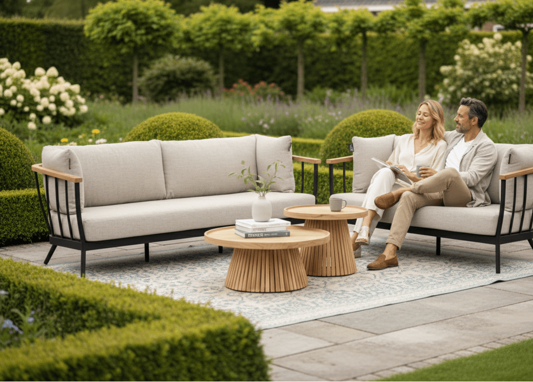 Belito Daan Koffietafel 80 cm - Naturel Teak