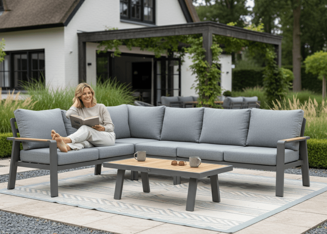 Belito Lotte Loungeset In gooische tuin 288 x 220 cm Loungebank