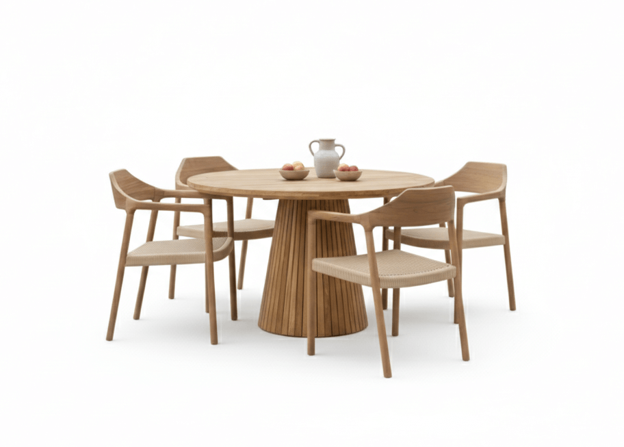 Belito Daan Teakhouten ronde diningtafel 120 cm