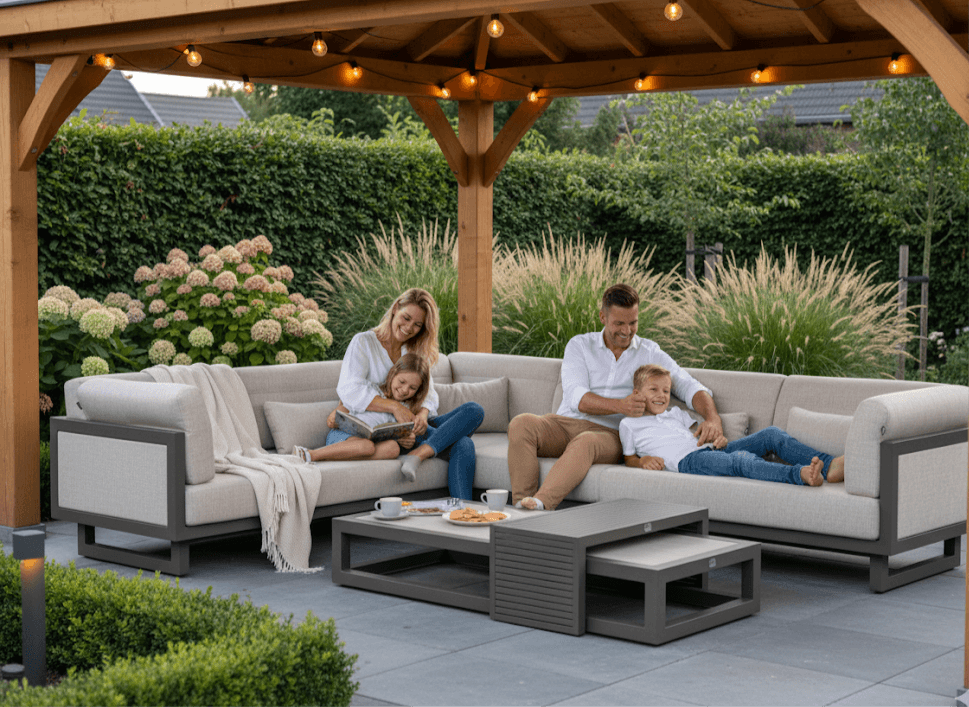 Apple Bee Santorini Salontafel Set Travetino