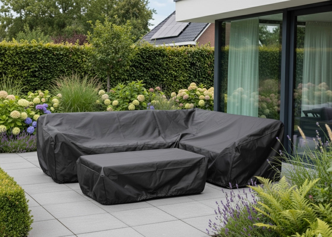 Belito Loungesethoes | 290x220x80 cm | Links Lang | Zwart