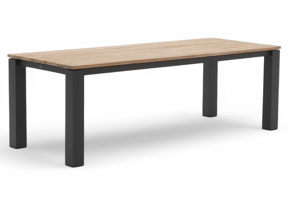 Belito Luuk Dining tuintafel 240x90cm - Aluminium en Teakhout