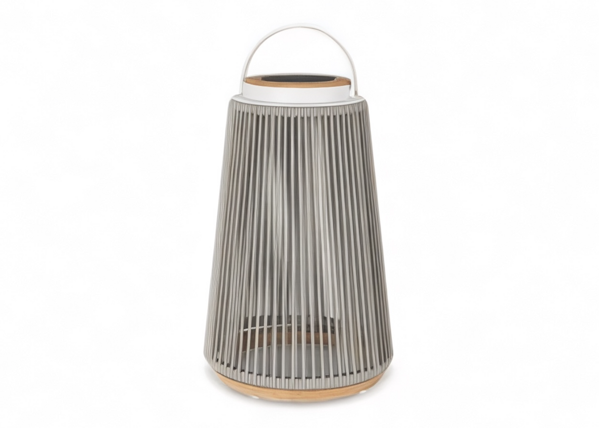 Rocca sfeerlamp tuin solar - aluminium - Rope - light grey - 56 cm