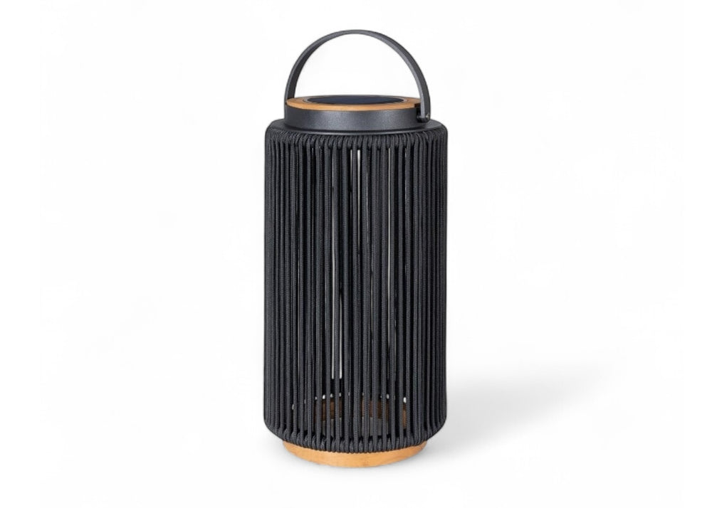 Valentino sfeerlamp tuin solar - aluminium - teakhout - antraciet - set