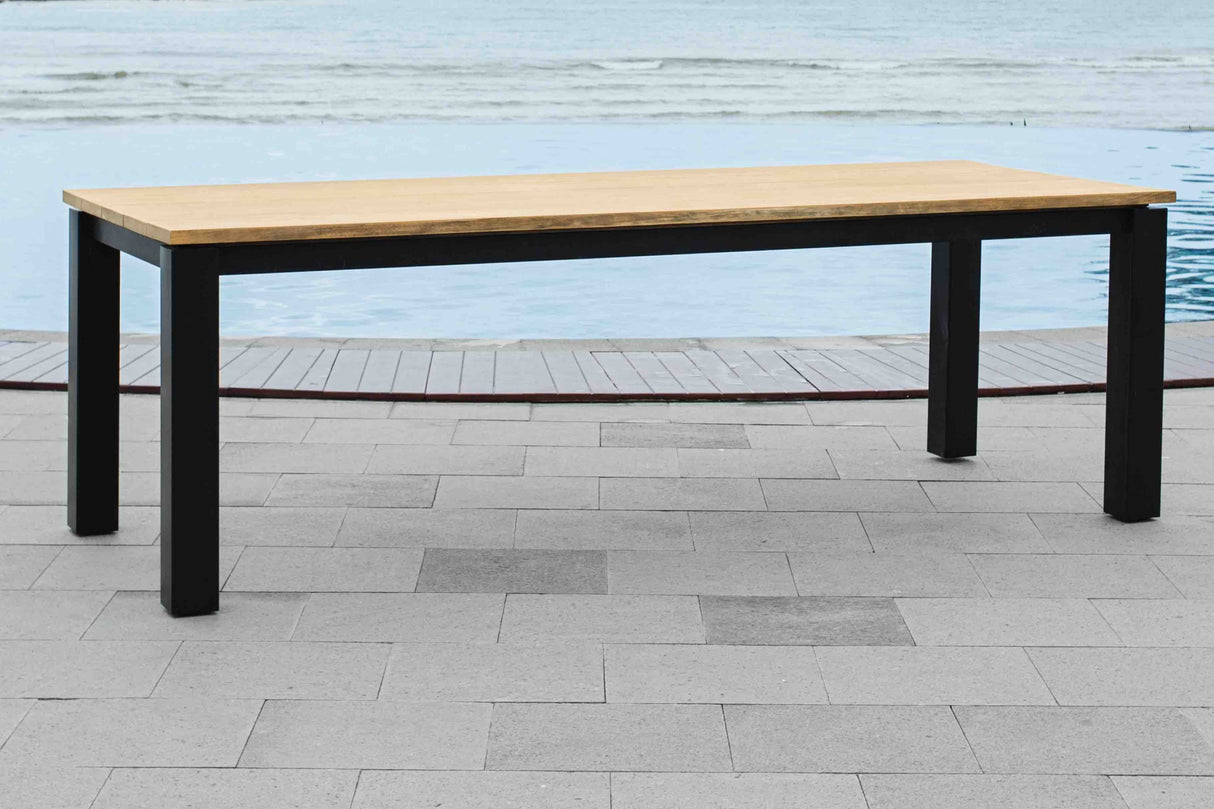 Belito Luuk Dining tuintafel 240x90cm - Aluminium en Teakhout