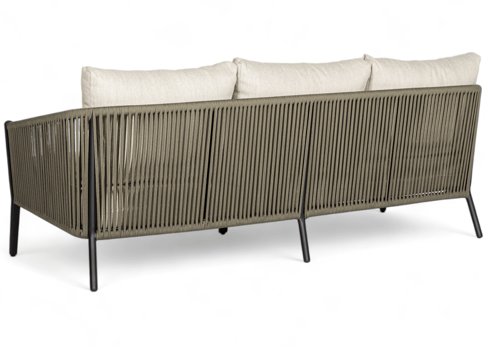 Aluminium Rope Loungebank 219 cm Belito® Ouddorp 2.0 - Navy green - ALL-Weather