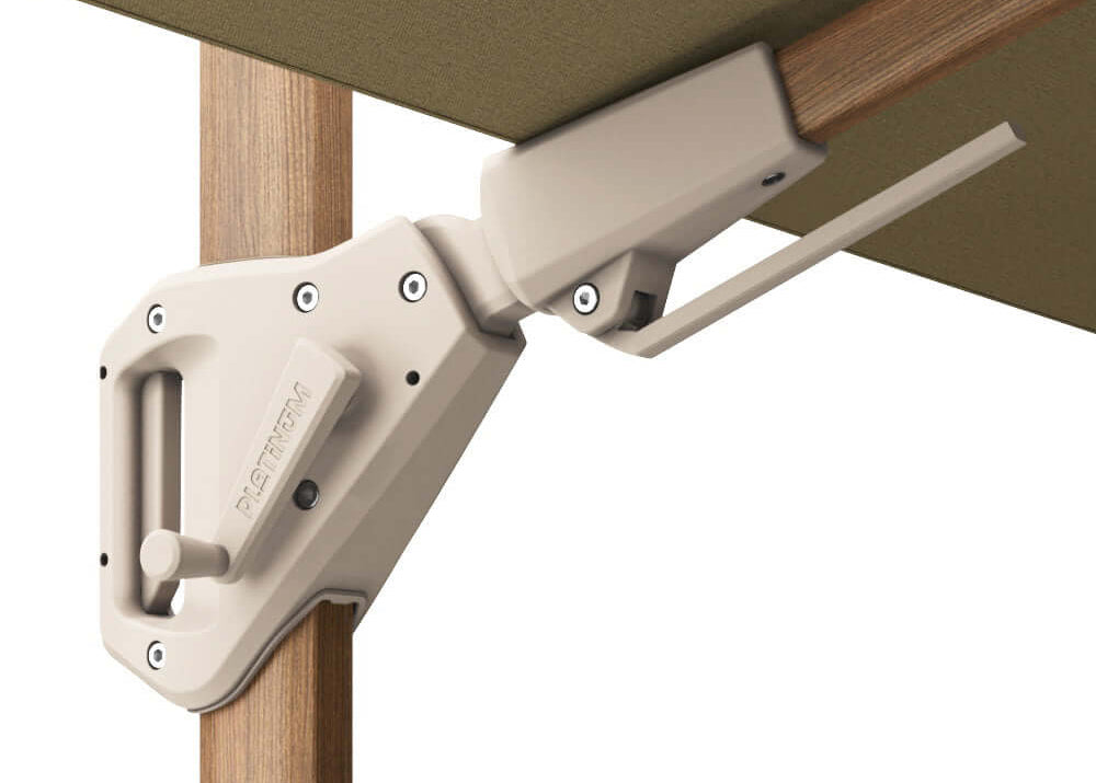 Platinum_Challenger_Sun___Shade_Free-arm_parasolser_T2_Teak_Look_Champagne-Sliding_handle