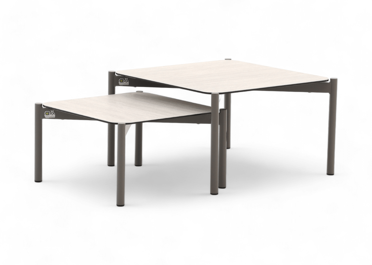 St. Lucia Salontafel Set Aluminium-Travetino