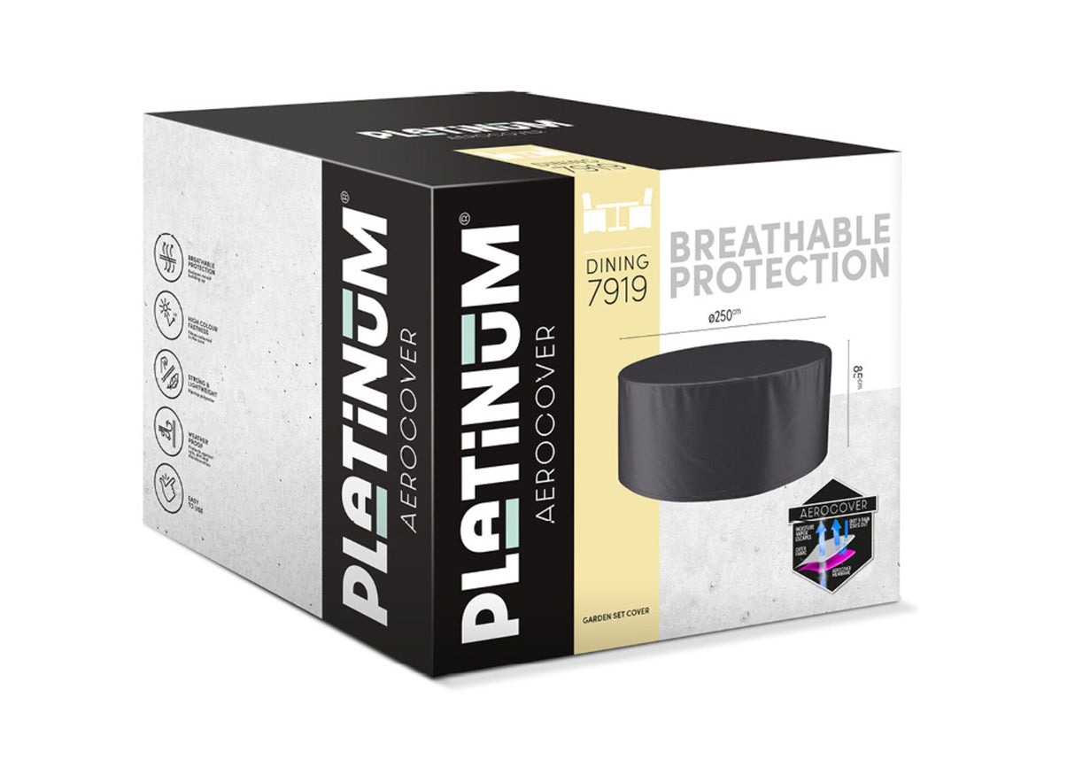 Tuinsethoes 250 x 85 cm - Zwart - Rond