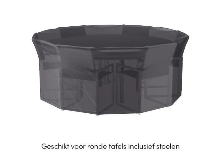 Tuinsethoes 250 x 85 cm - Zwart - Rond