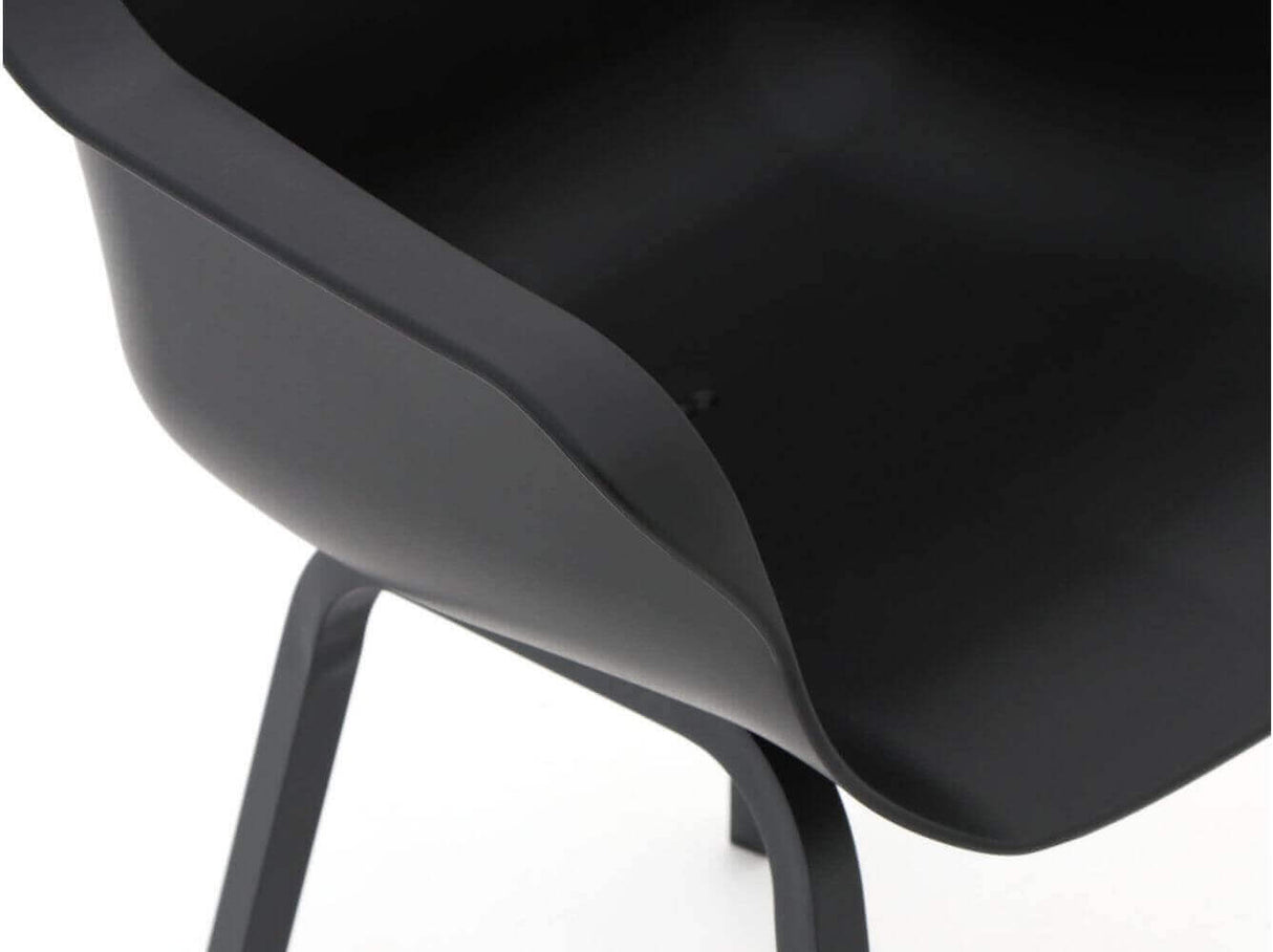 Hartman/Belito®teak dining tuinset 100cm 5-delig stapelbaar - Old grey Belito