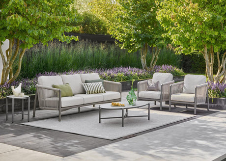 Apple Bee Loungeset Sale - stijlvol loungeset met comfortabele stoelen in een moderne tuinsetting.