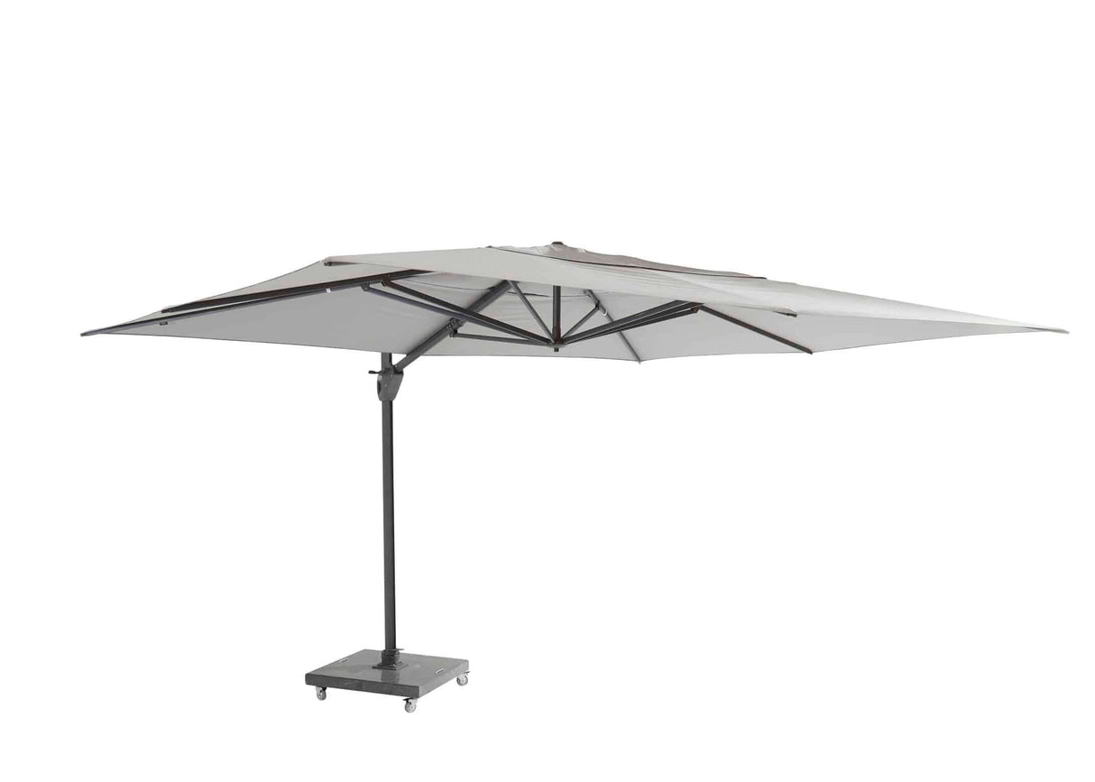 4Seasons Hacienda Zweefparasol 300x400cm - Charcoal Frame Mid Grey Doek