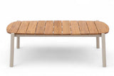 Belito Julia Loungeset 4-delig | 258 x 258 cm | Taupe Rope & Aluminium | Met Teak Koffietafel