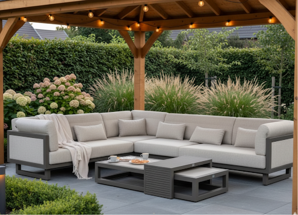 Apple Bee Santorini Hoek Loungeset 3-delig Nr.13 - excl. tafels