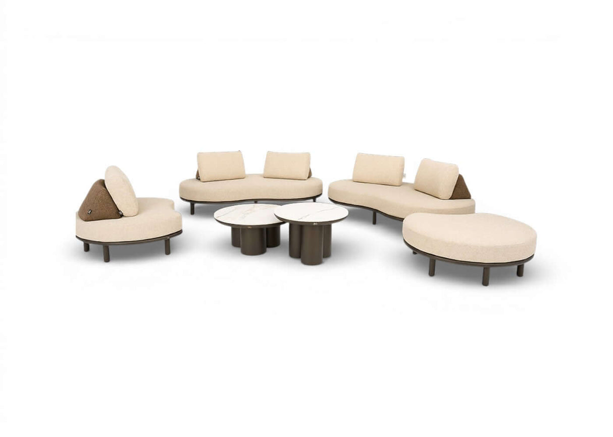 Apple Bee Moon Island Nr. 5 | 300x500 cm | Tonga Sintered Stone | XL Loungeset met moderne afwerking en comfortabele kussens.