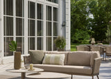 Apple Bee Pulau loungebank 217 cm 3-zits Champagne aluminium met rope & Vongole Biculair® wicker en Sand BEE WETT® kussens, met lounge tuintafels