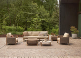 Apple Bee Sapporo loungeset teak rope Cotton Flower sfeerfoto tuin