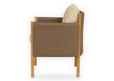 Apple Bee Sapporo dining tuinstoel teak rope Cotton Flower - zijaanzicht
