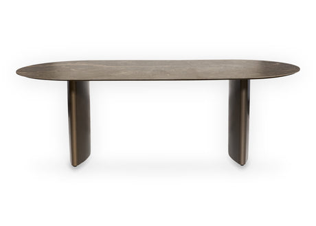 Apple Bee Velaris dining tuintafel 237 x 110 cm Champagne Eclips onderstel Marble Brown HPMS blad