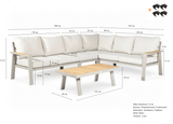 Aluminium Loungeset Hoekbank - Taupe Frame - 6-Persoons - Belito Lotte 5-delig