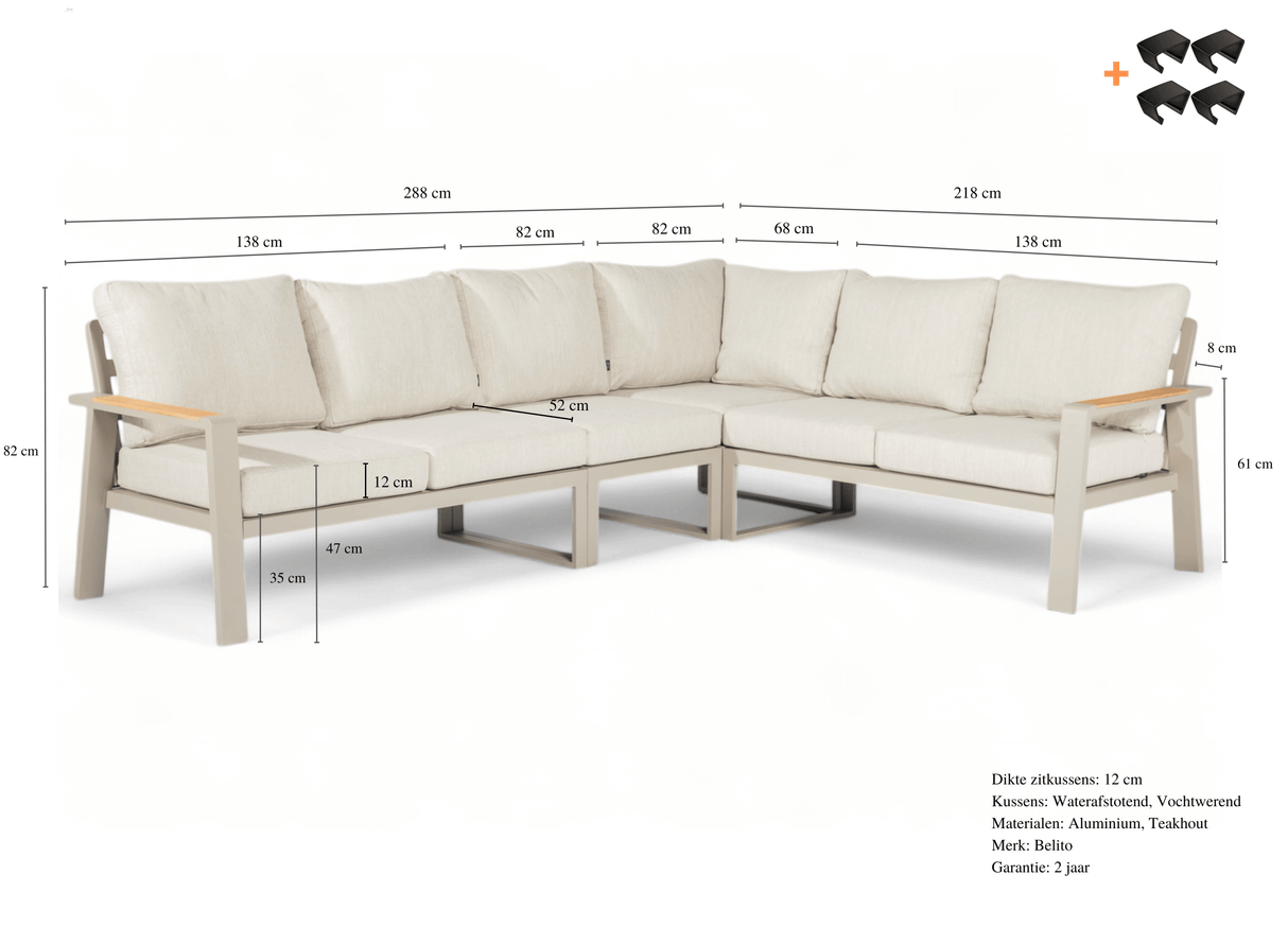 Loungebank Taupe