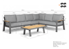 Aluminium Loungeset Hoekbank - Antraciet Frame - 5-delig - Belito Lotte