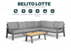 Aluminium Loungeset Hoekbank - Antraciet Frame - 5-delig - Belito Lotte
