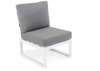 Lotte lounge midden element aluminium wit