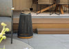 EasyLight Valentino sfeerlamp tuin solar - aluminium + teakhout - antraciet - 56 cm - koepelvorm