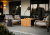 EasyLight Valentino sfeerlamp tuin solar - aluminium + teakhout - antraciet - 56 cm - koepelvorm