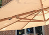 4 Seasons Outdoor Siesta Premium Zweefparasol Ø 350 cm Woodlook frame - Sand doek