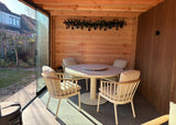 Apple Bee Condor Dining Tuinset Ø 140 cm | 5-delig | Oyster | Melville Tafel
