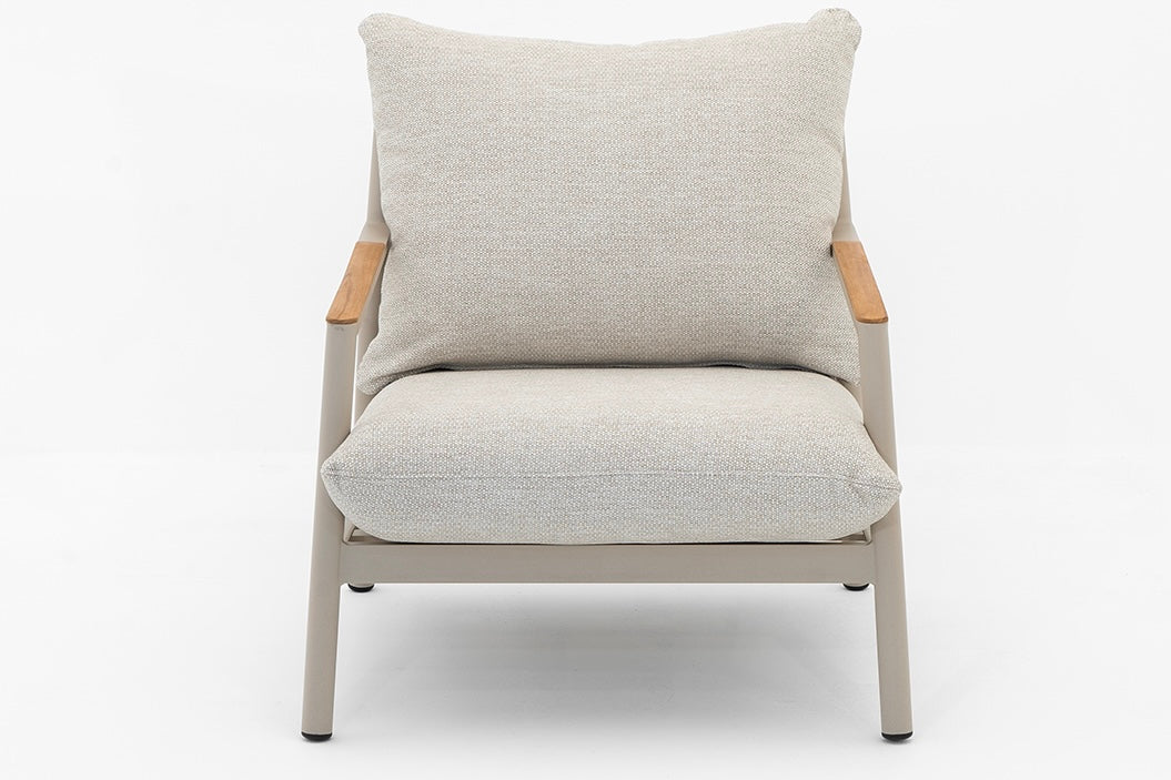 Belito Julia Chair-Sofa Lounge Set 4-piece | Taupe | Aluminum & Rope | 4-5 Persons
