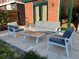 Aluminium Stoel-Bank Loungeset - Wit - Belito Birmingham