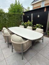 Apple Bee Bora Bora | Melville Low Dining set | Sintered Stone 280 cm | 7 Delig