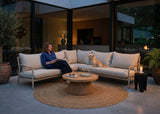 Belito Julia Loungeset 4-delig | 258 x 258 cm | Taupe Rope & Aluminium | Met Daan Koffietafel