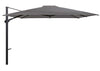 4 Seasons Outdoor Zweefparasol Siesta 300 x 300 cm - Charcoal frame - Mid-Grey doek