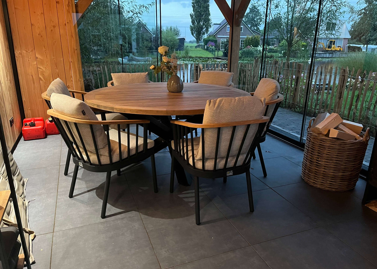 Belito Saar Teakhouten ronde diningtafel 160 cm