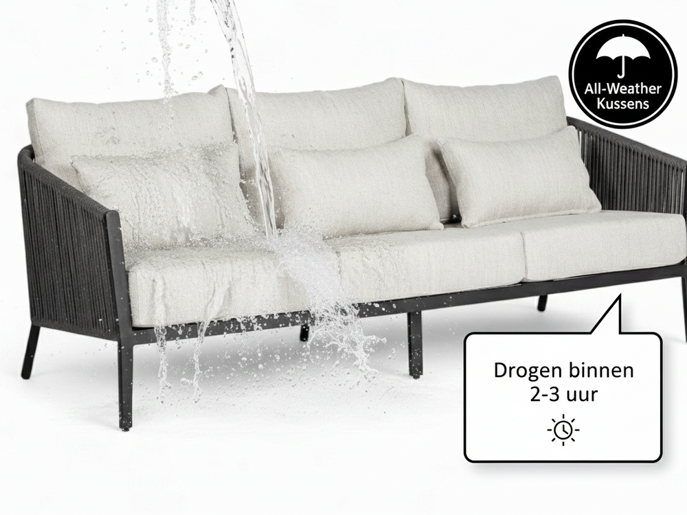 Belito® Ouddorp Aluminium Stoel-Bank Loungeset - Rope - All-Weather - Nr.1