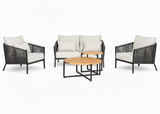 Aluminium Stoel-Bank Loungeset - Rope - Belito® Ouddorp - All-Weather - Nr.5
