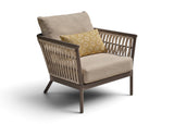 Apple Bee Murni loungestoel in Bronze aluminium met Sand rope