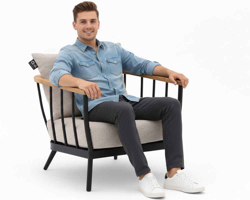 Apple Bee Condor Lounge Tuinstoel - Zwart