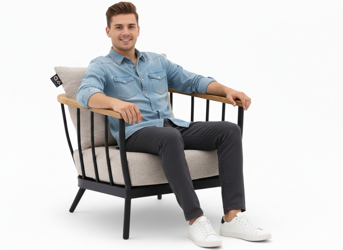 Apple Bee Condor Lounge Tuinstoel - Zwart