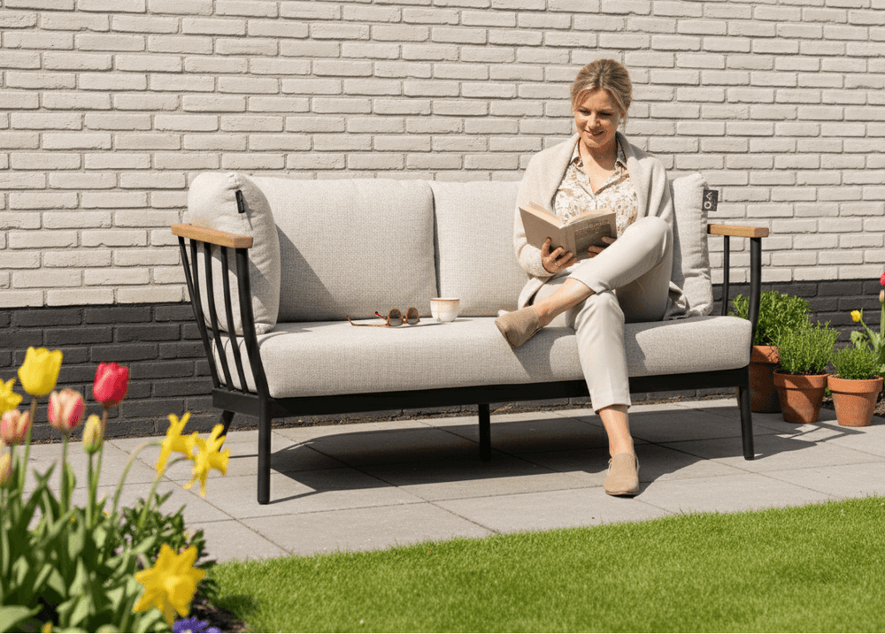 Apple Bee Condor Lounge Tuinbank 150 cm - Zwart