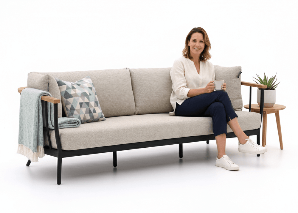 Apple Bee Condor Lounge Tuinbank 217 cm - Zwart