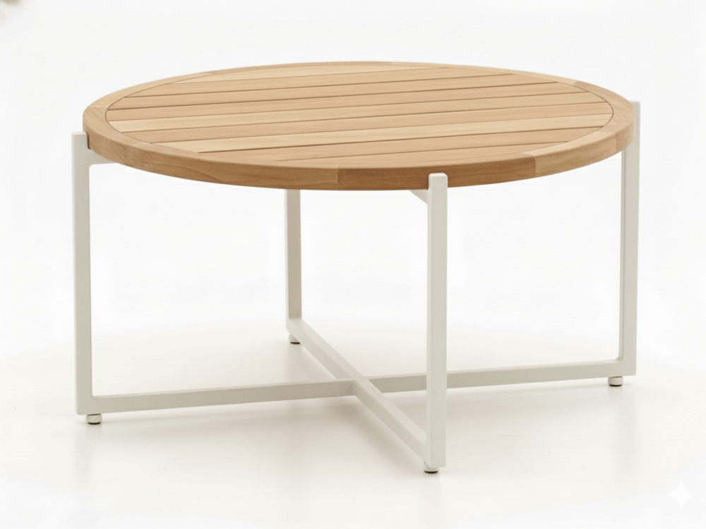Apple Bee Condor koffietafel 74 cm Oyster - aluminium rond blad